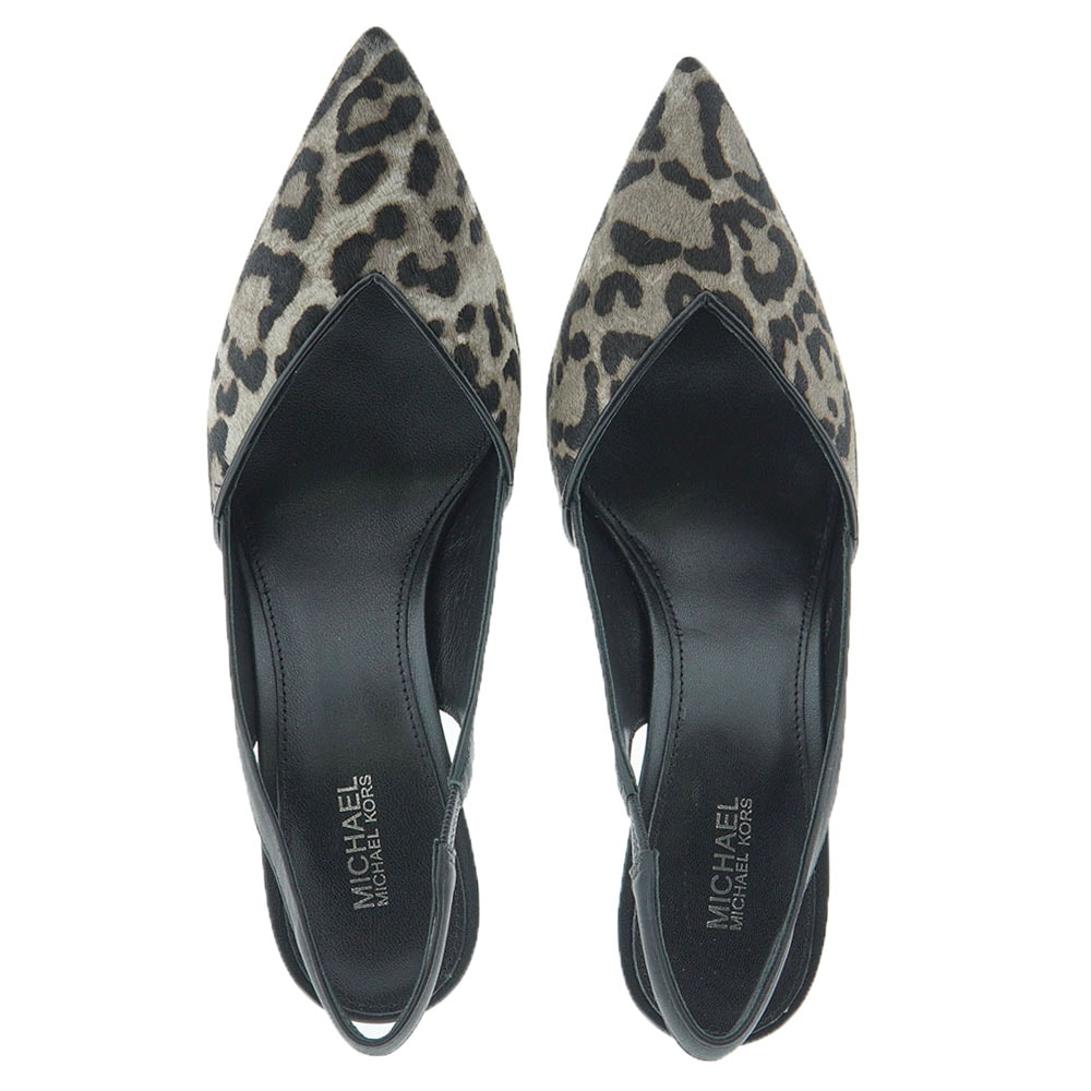 Zapato salón destalonado animal print Michael Kors Chelse Sling Malachite foto 2