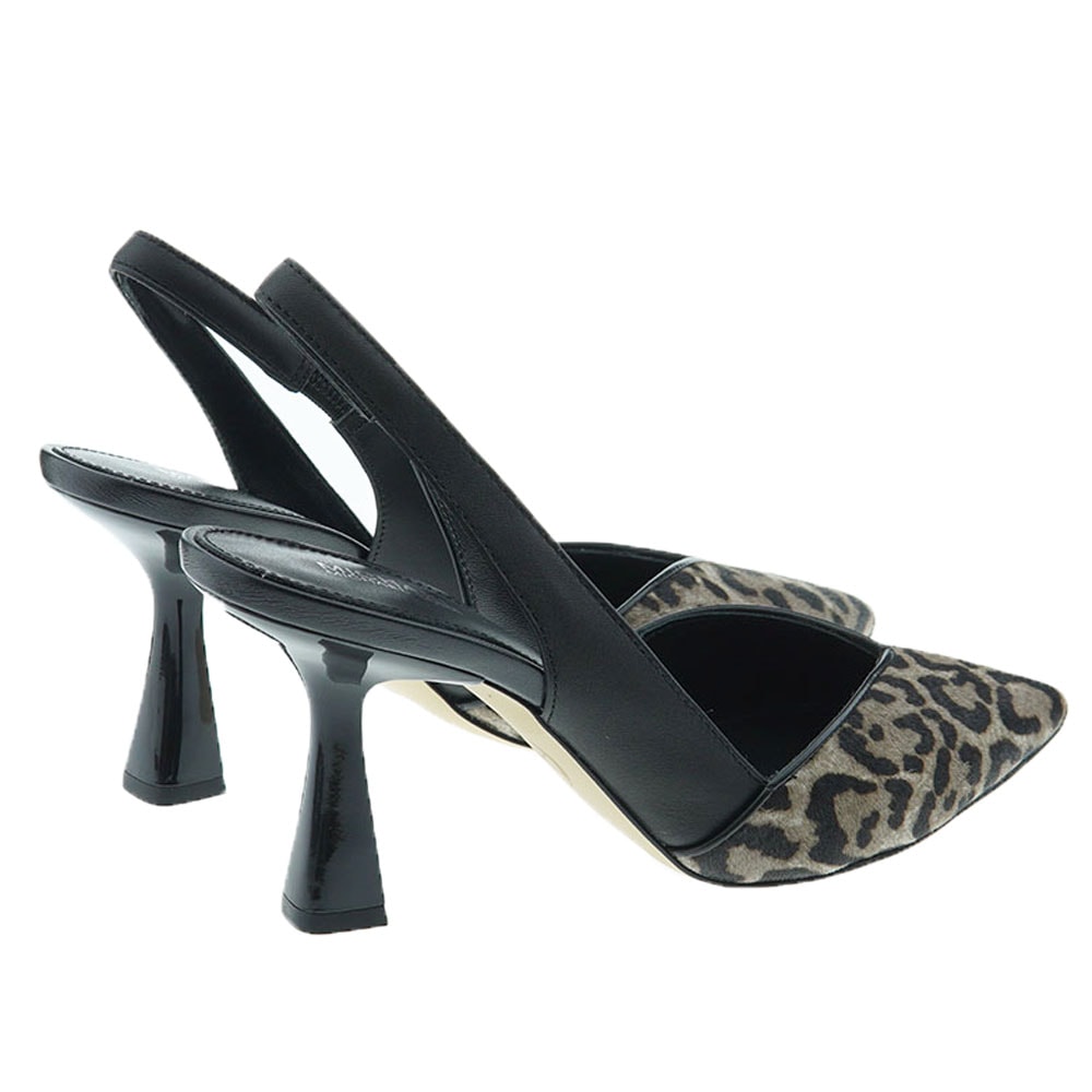 Zapato salón destalonado animal print Michael Kors Chelse Sling Malachite foto 4