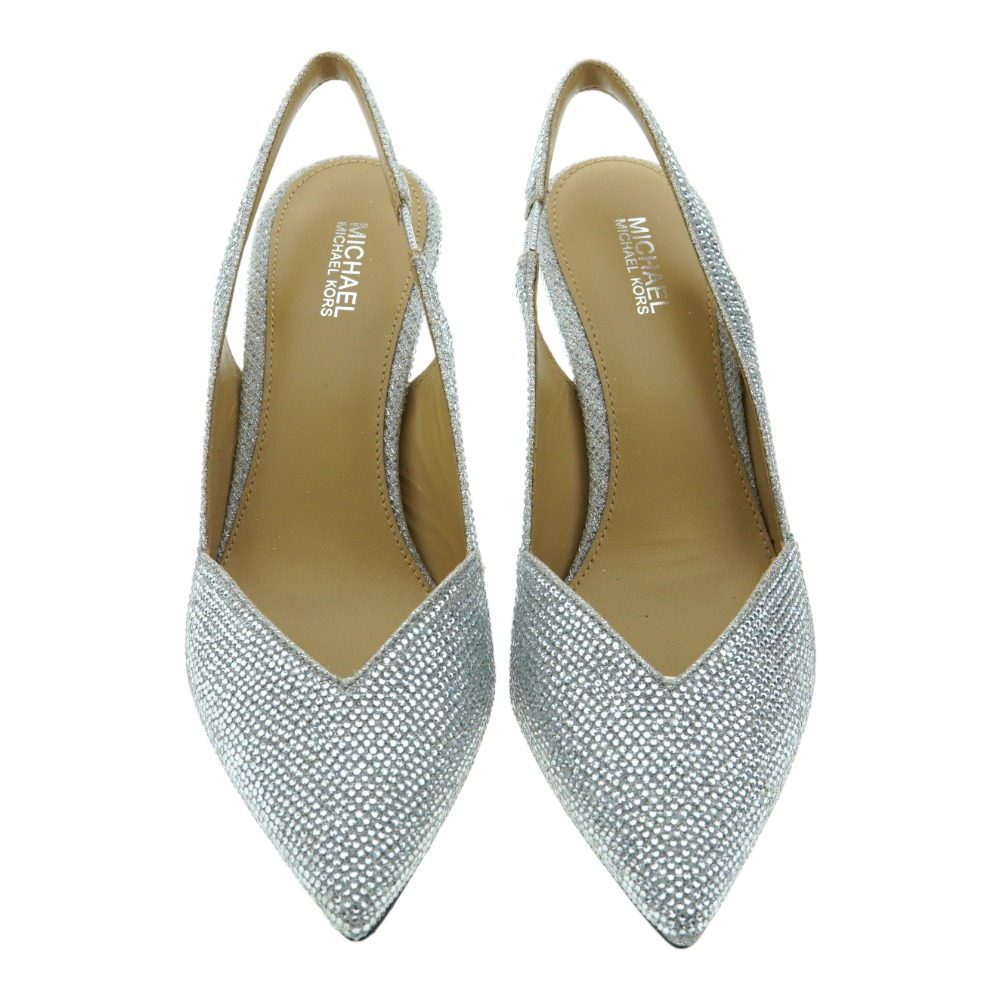 Zapato destalonado brillantes tacón Michael Kors Chelsea Sling foto 2