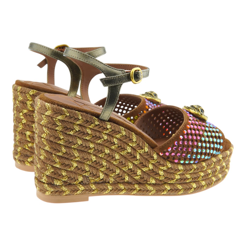 Sandalias Cuña Mujer Kurt Geiger – Estilo y Confort con Brillo foto 4