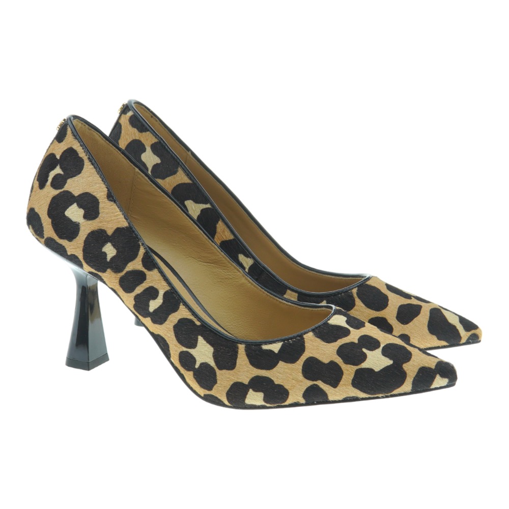 Zapato piel stiletto leopardo Michael Kors Clara mid pump