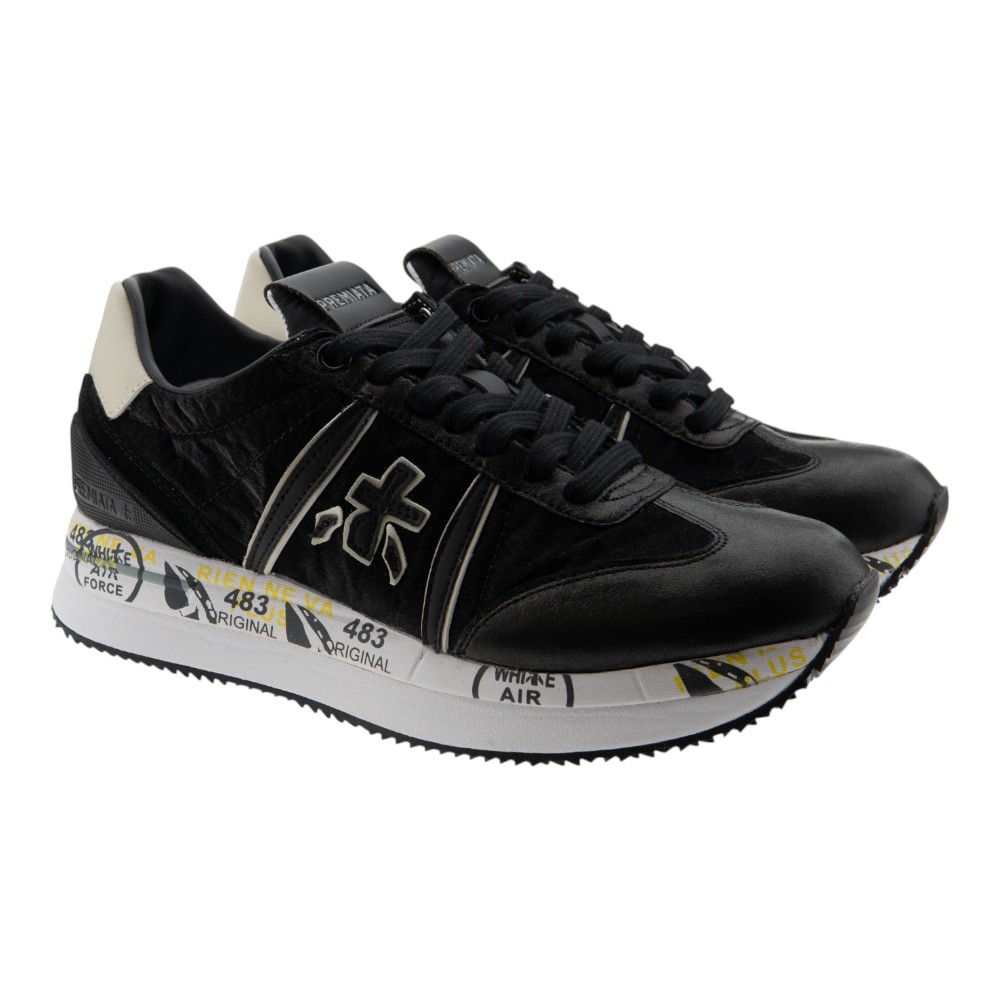 Zapatillas negras plataforma Premiata Conny
