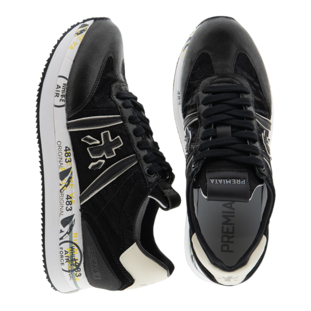 Zapatillas negras plataforma mujer | Premiata foto 2