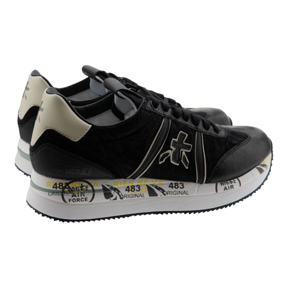 Zapatillas negras plataforma mujer | Premiata foto 4