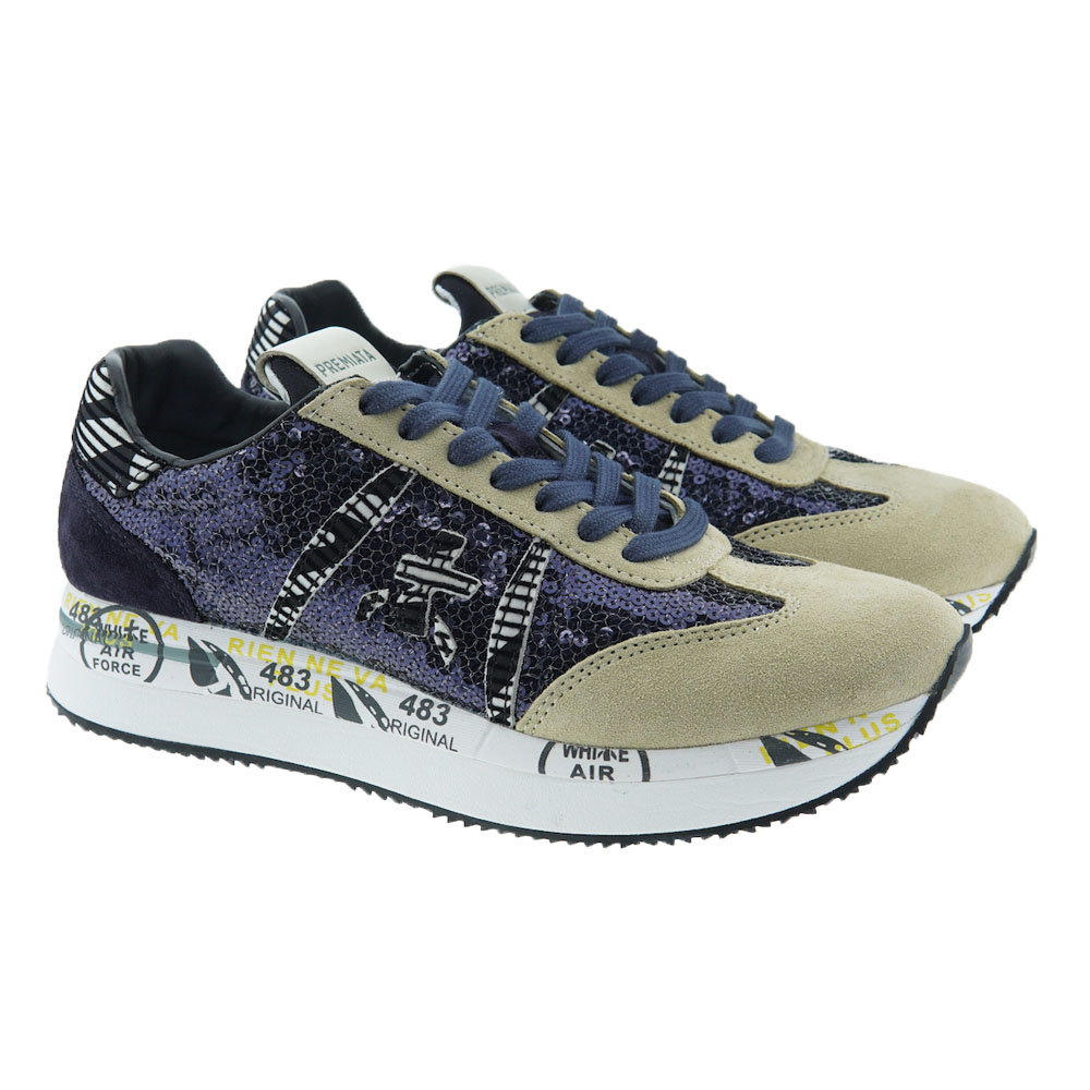 Sneakers plataforma lentejuelas Premiata Conny 5952