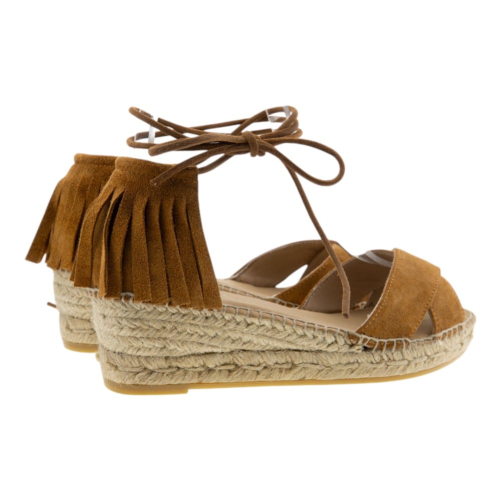 Alpargatas Mujer Gaimo de cuña con flecos en ante - Estilo boho y comodidad foto 4