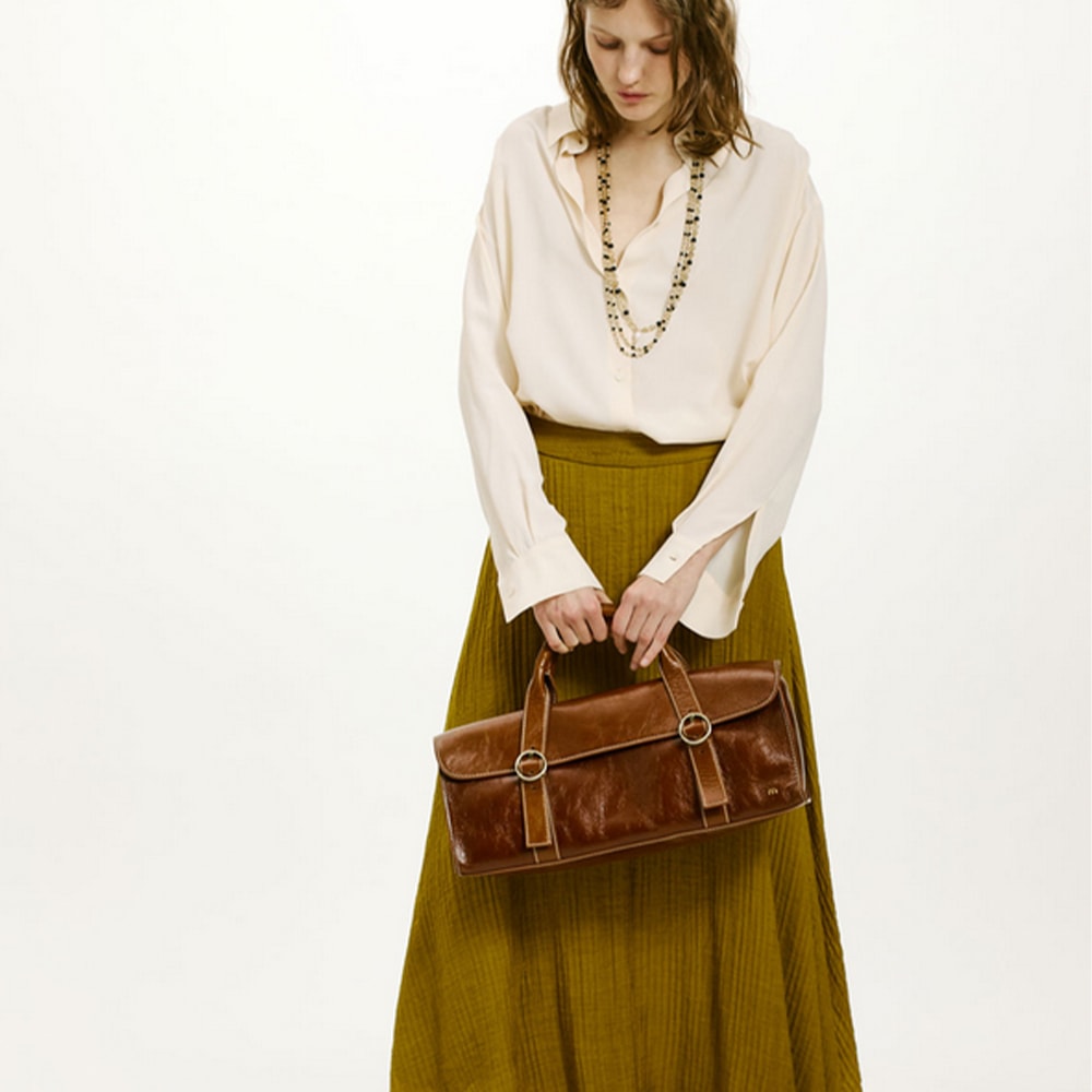 Falda Larga Mujer Kaki Momoni | Disponible en Gallery Carrile foto 2