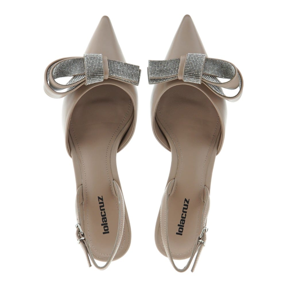 Slingback Nude Adorno Cristal Lola Cruz Elegancia Distintiva | Carrile foto 2