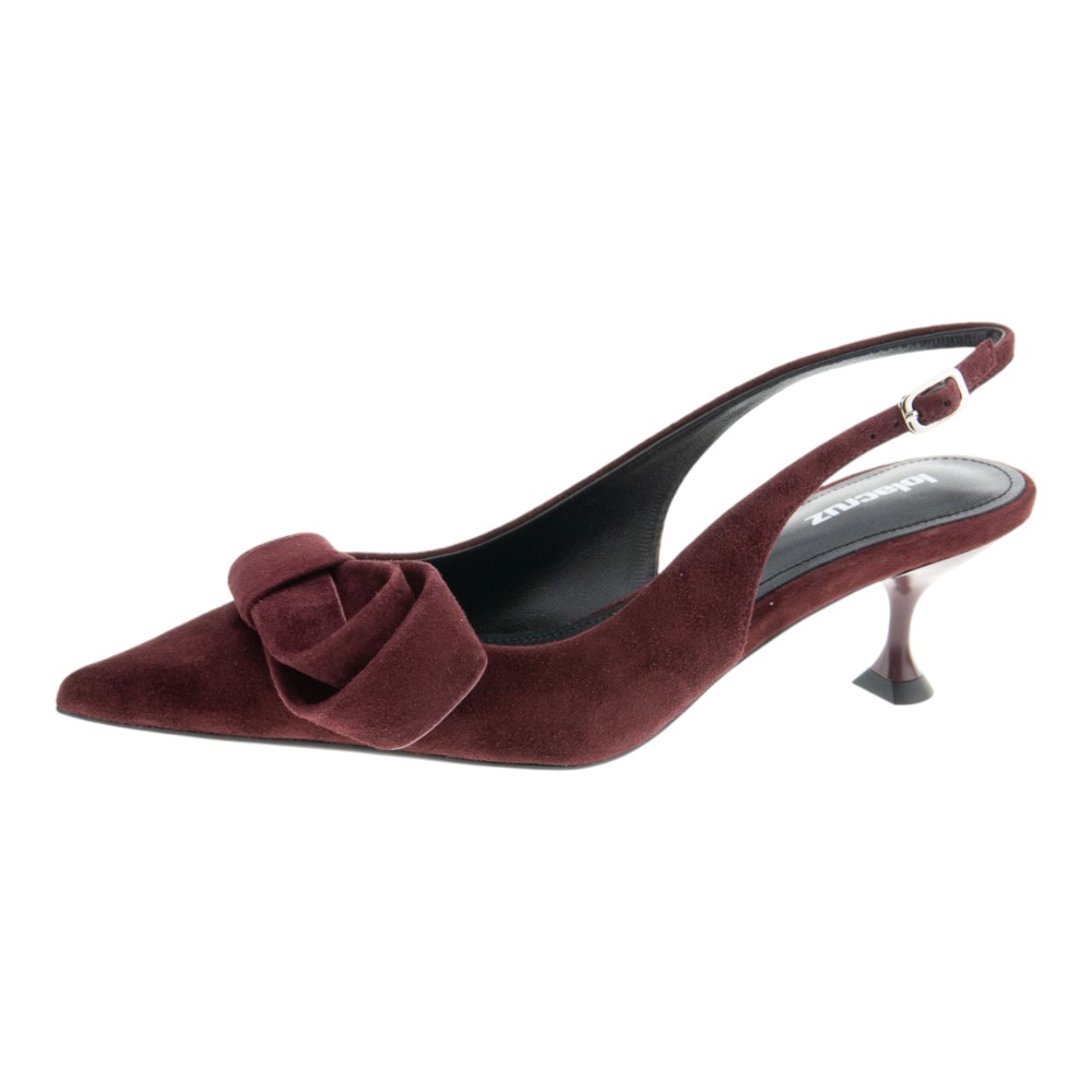 Zapato mujer destalonado Lola Cruz – Ante con lazo y tacón fino foto 3