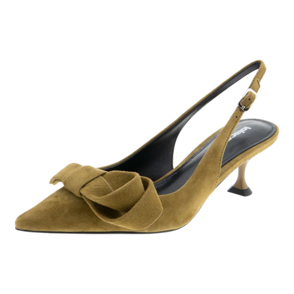 Zapato mujer destalonado Lola Cruz – Ante con lazo y tacón fino foto 3