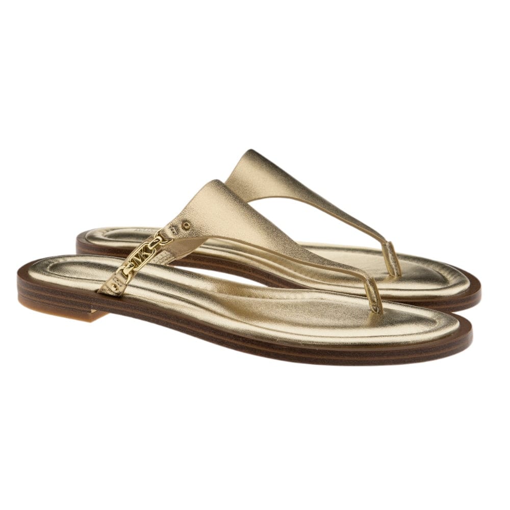 Sandalias Doradas Tira Dedo Michael Kors Daniella Flat