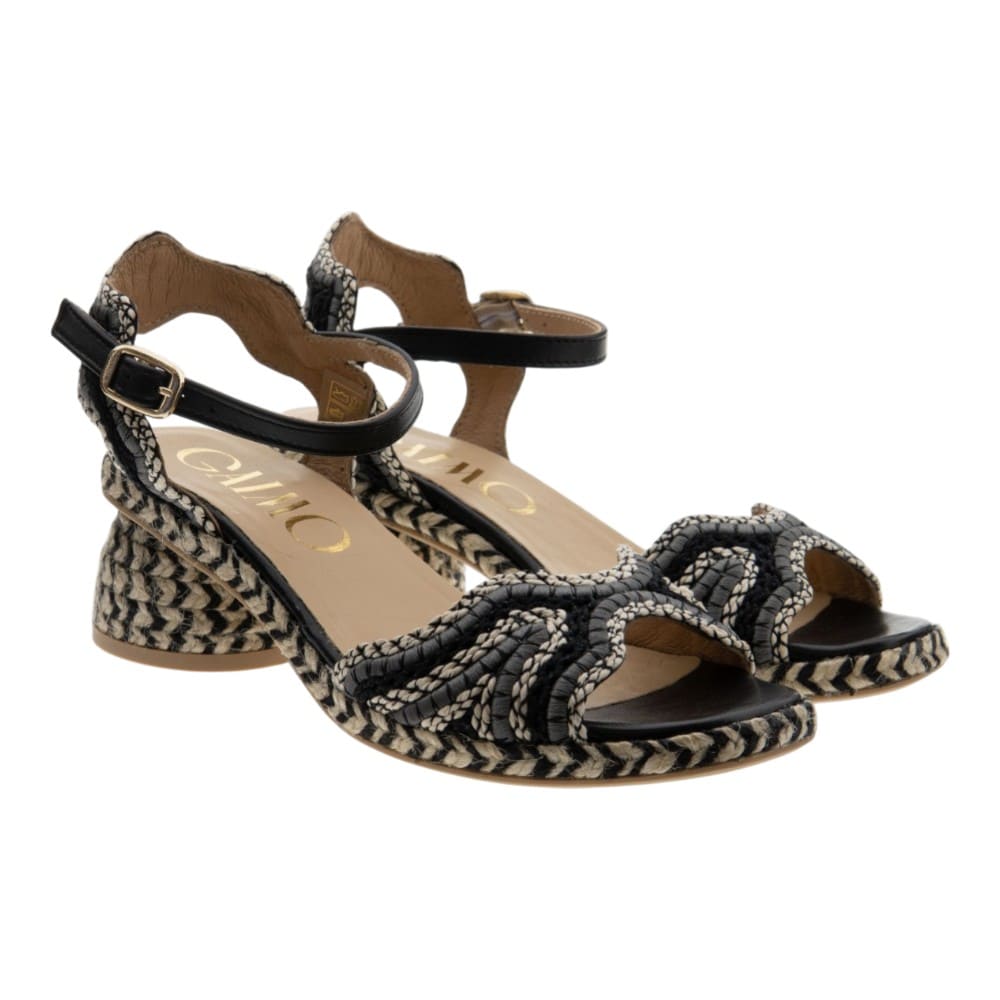 Sandalias cáñamo trenzado tacón bajo Gaimo Danya