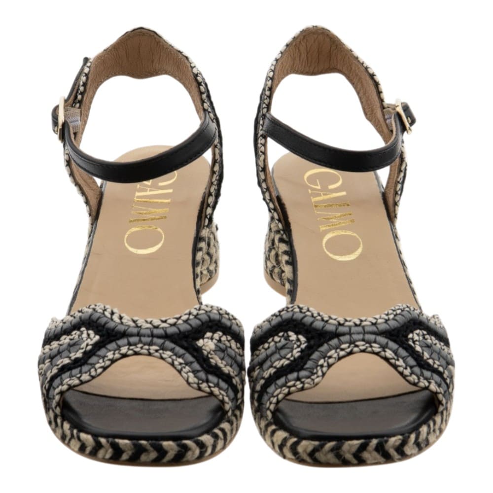 Sandalias Gaimo tacón esparto en dos colores foto 2