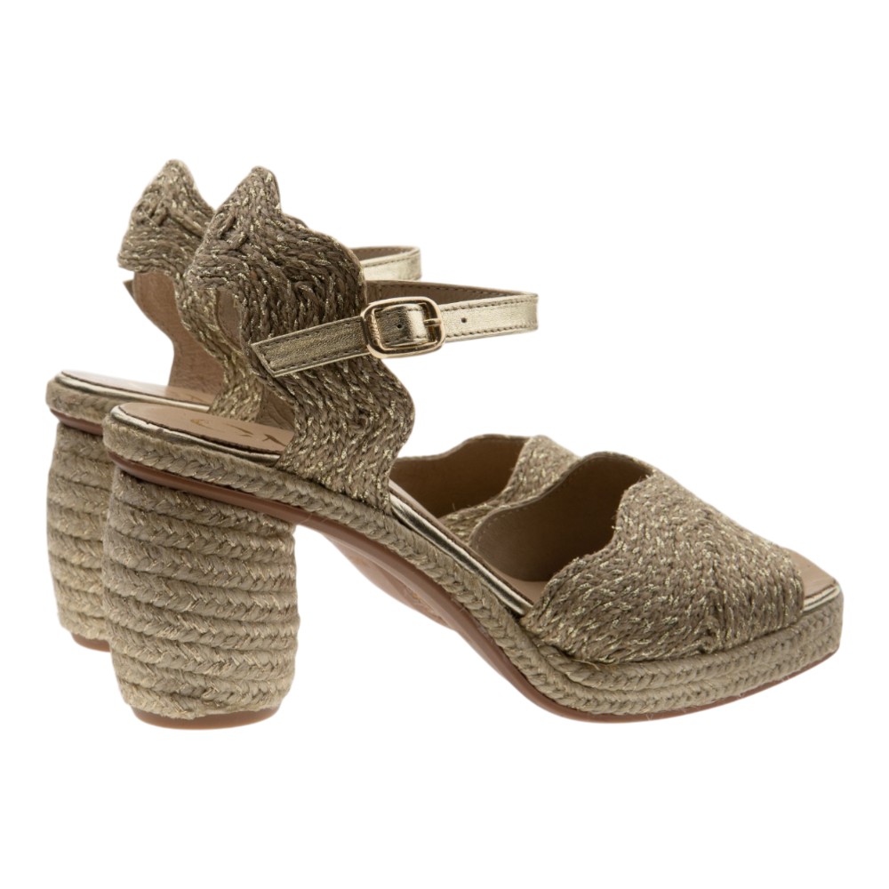 Sandalias esparto tacón y plataforma Gaimo foto 4