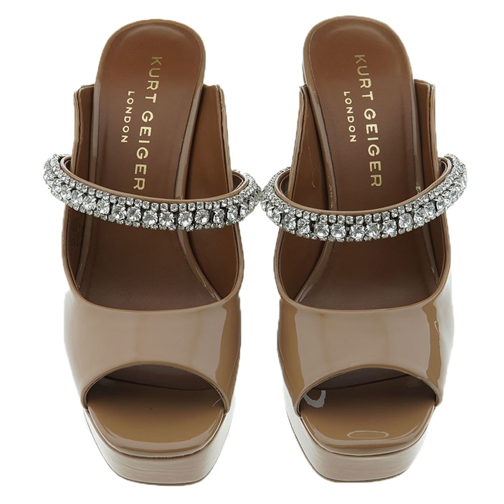 Sandalia tipo mule tacón ancho strass Kurt Geiger Duke Platform foto 2