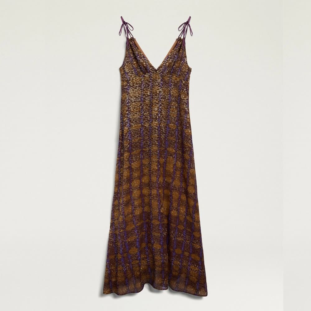 Vestido largo lúrex brillante Momoni Dulce Dress