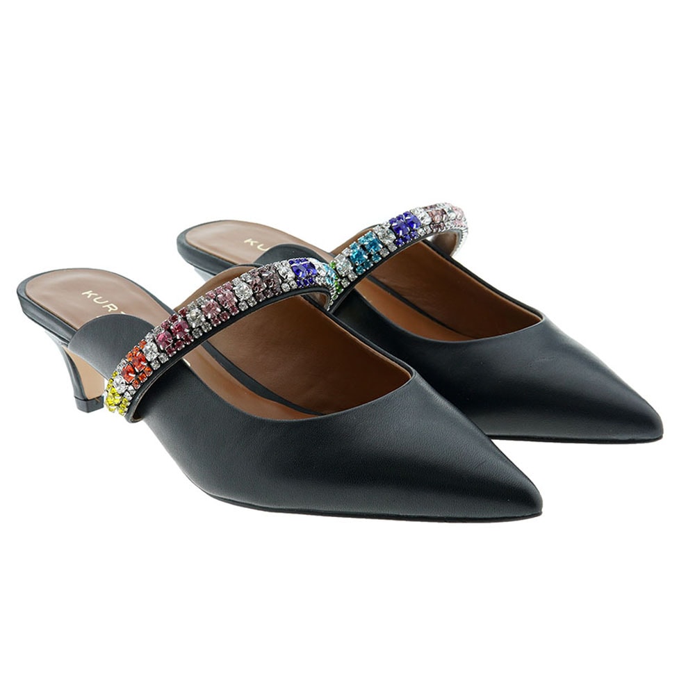 Mule piel tacón piedras colores Kurt Geiger Dutchess Rainbow