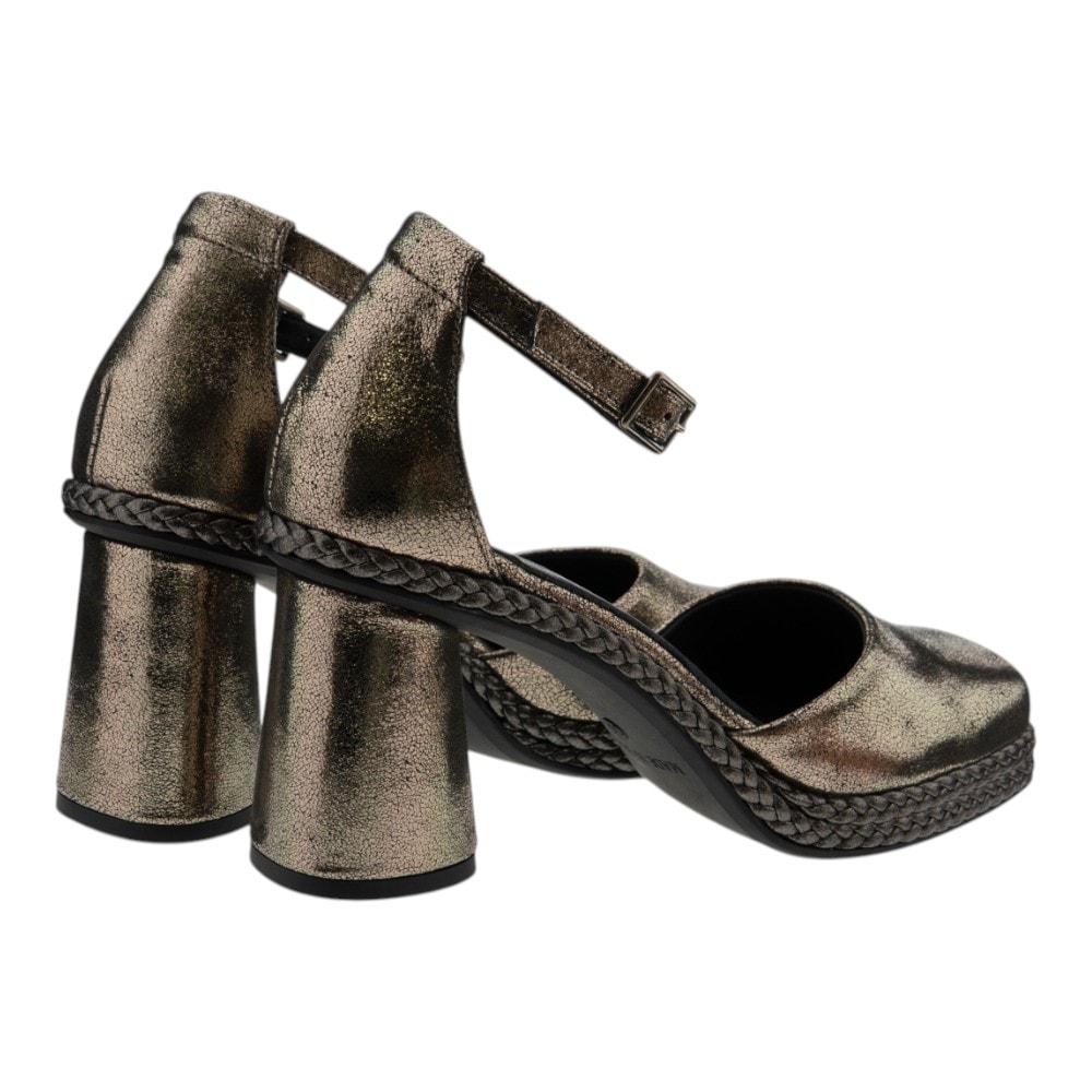 Zapato tacón hebilla mujer metalizado Gaimo foto 4
