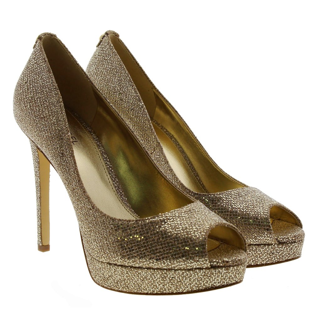 Peep-toe tacón y plataforma glitter Michael Kors Erika Platform