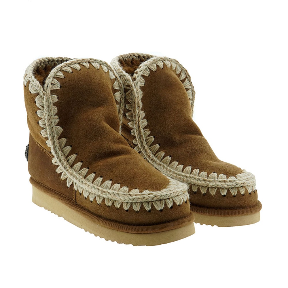 Bota australiana cuña logo glitter Mou