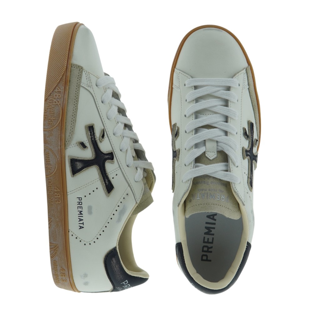 Zapatillas blancas hombre Premiata - Estilo urbano y confort foto 2