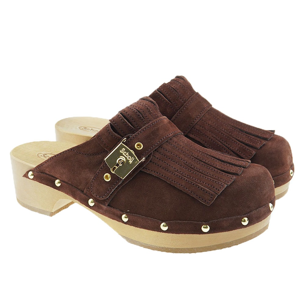 Zueco ante burdeos flecos invierno Scholl F30291