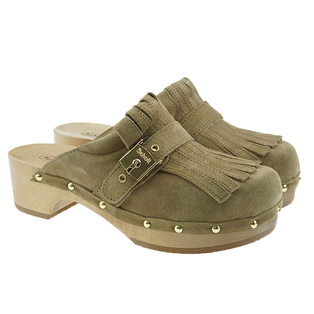 Zuecos ante flecos tacón Scholl F30291