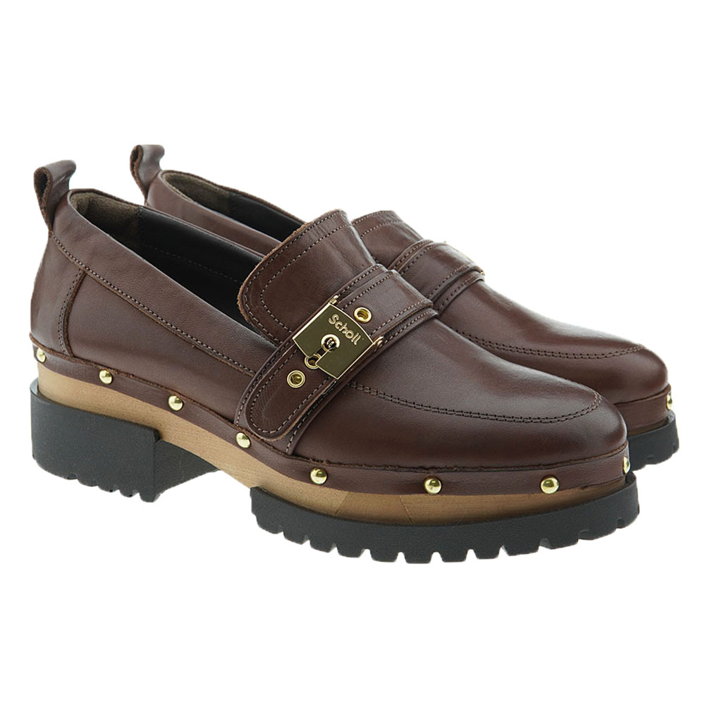 Mocasines mujer madera hebilla Scholl F30294