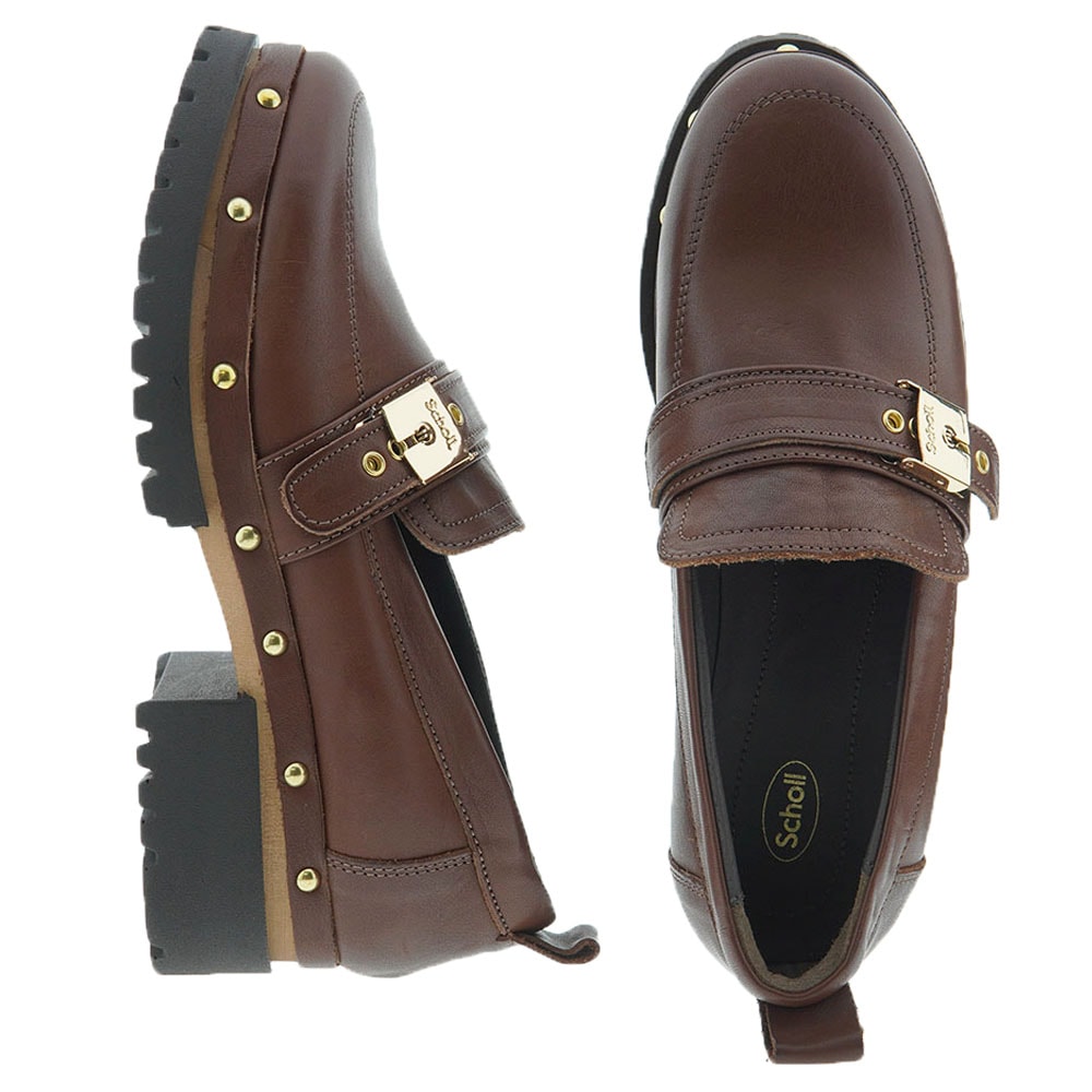 Mocasines mujer madera hebilla Scholl F30294 foto 2