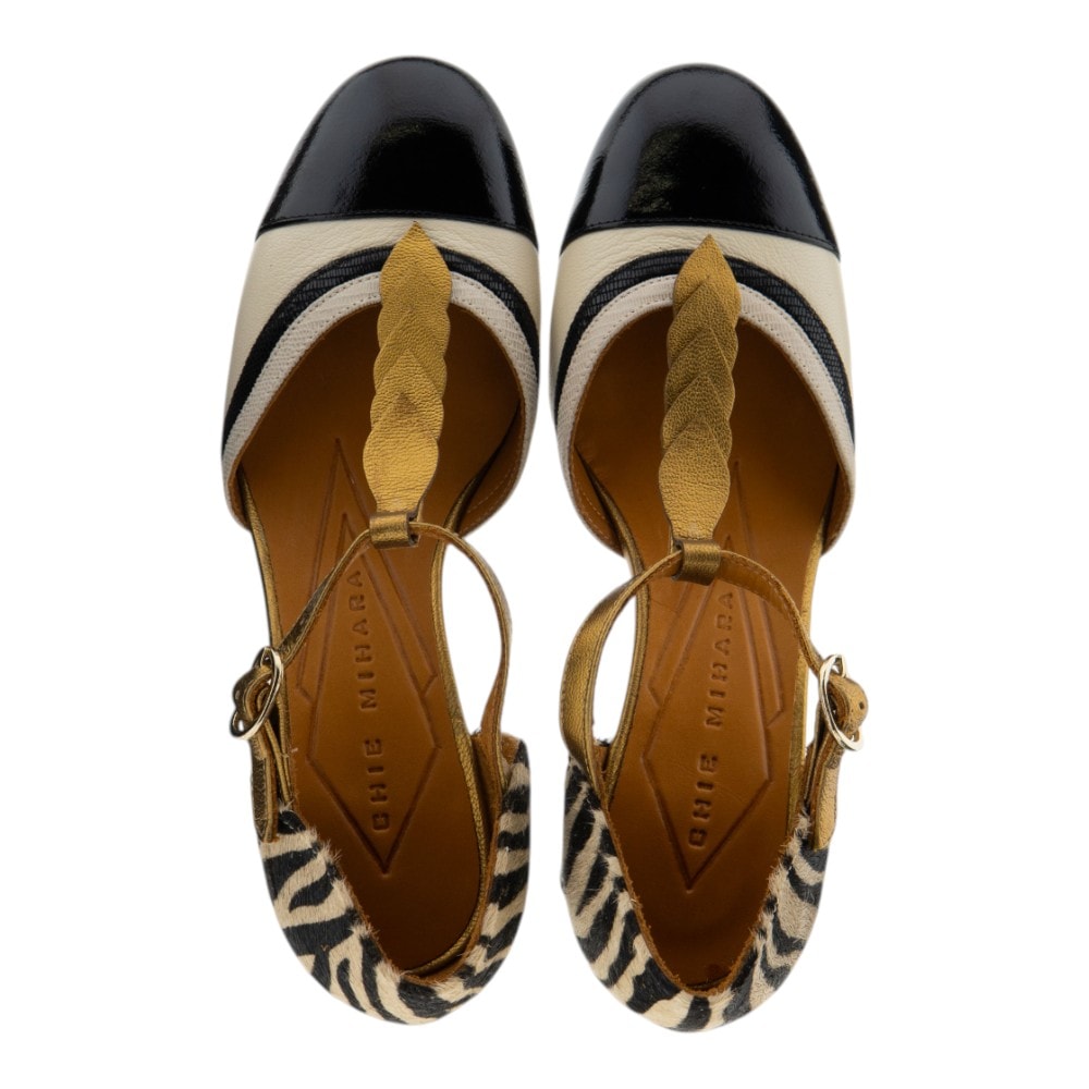 Zapatos negro y beig tacón mujer | Chie Mihara foto 2
