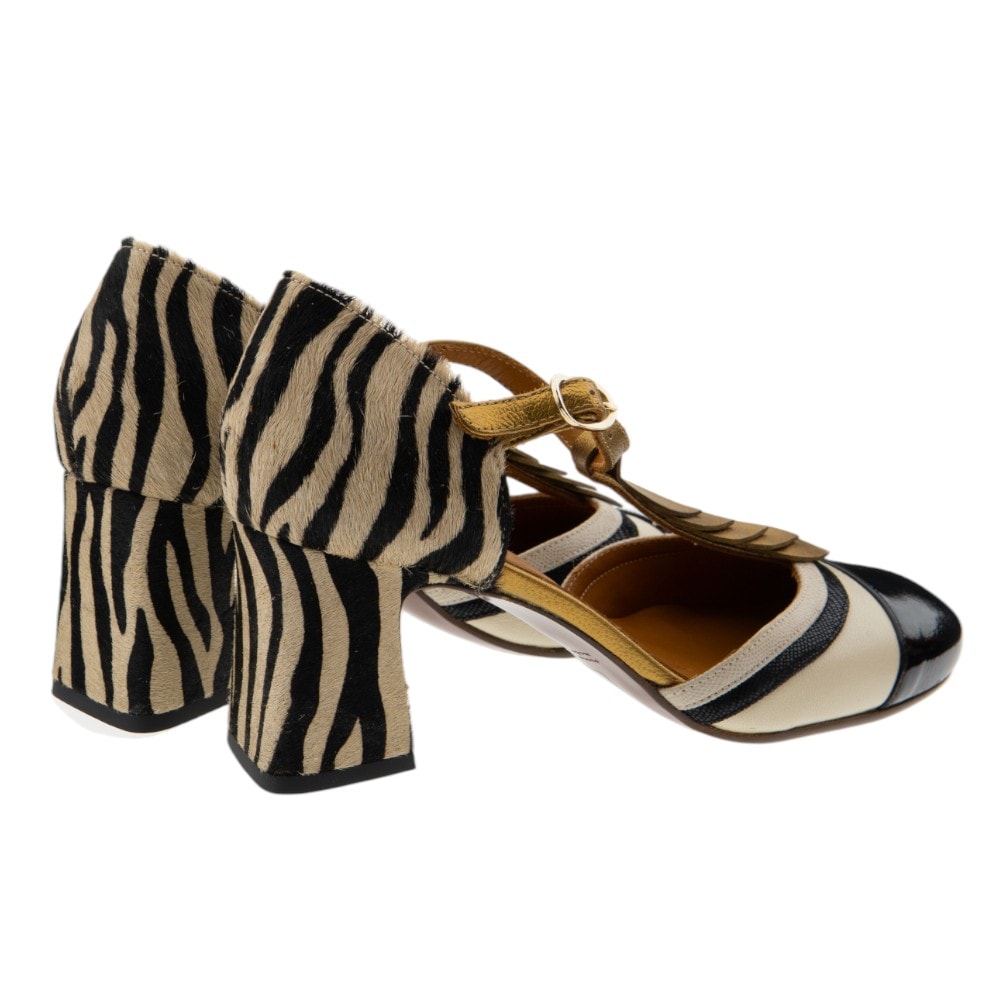 Zapatos negro y beig tacón mujer | Chie Mihara foto 4