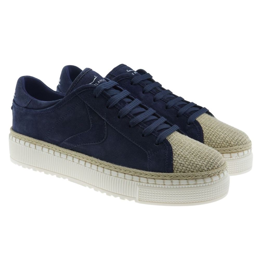 Zapatillas hombre piel ante y puntera esparto Voile Blanche Fit Suede