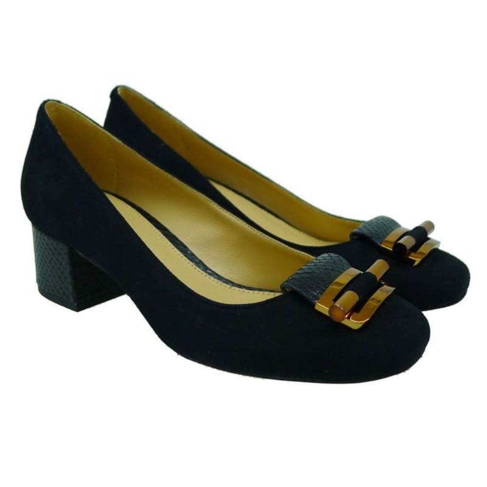 Salón con tacón medio Michael Kors Gloria Mid Pump Negro