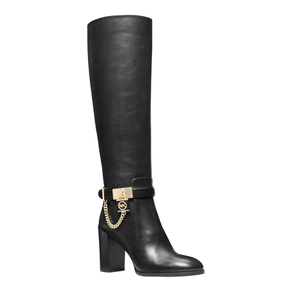 Bota alta tacon cadena dorada Michael Kors Hamilton Heeled