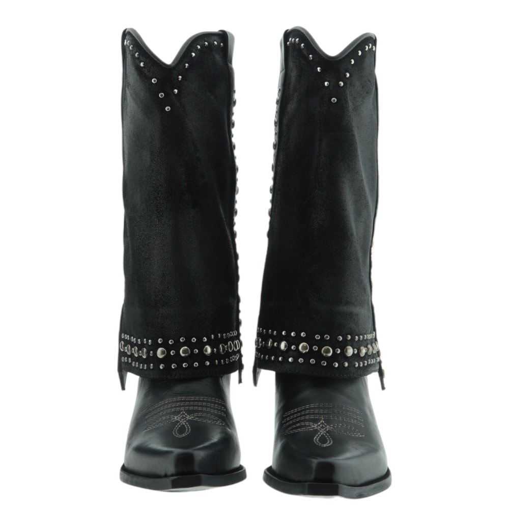 Bota campera tachuelas negra Zoe para mujer | Estilo atrevido y boho foto 2