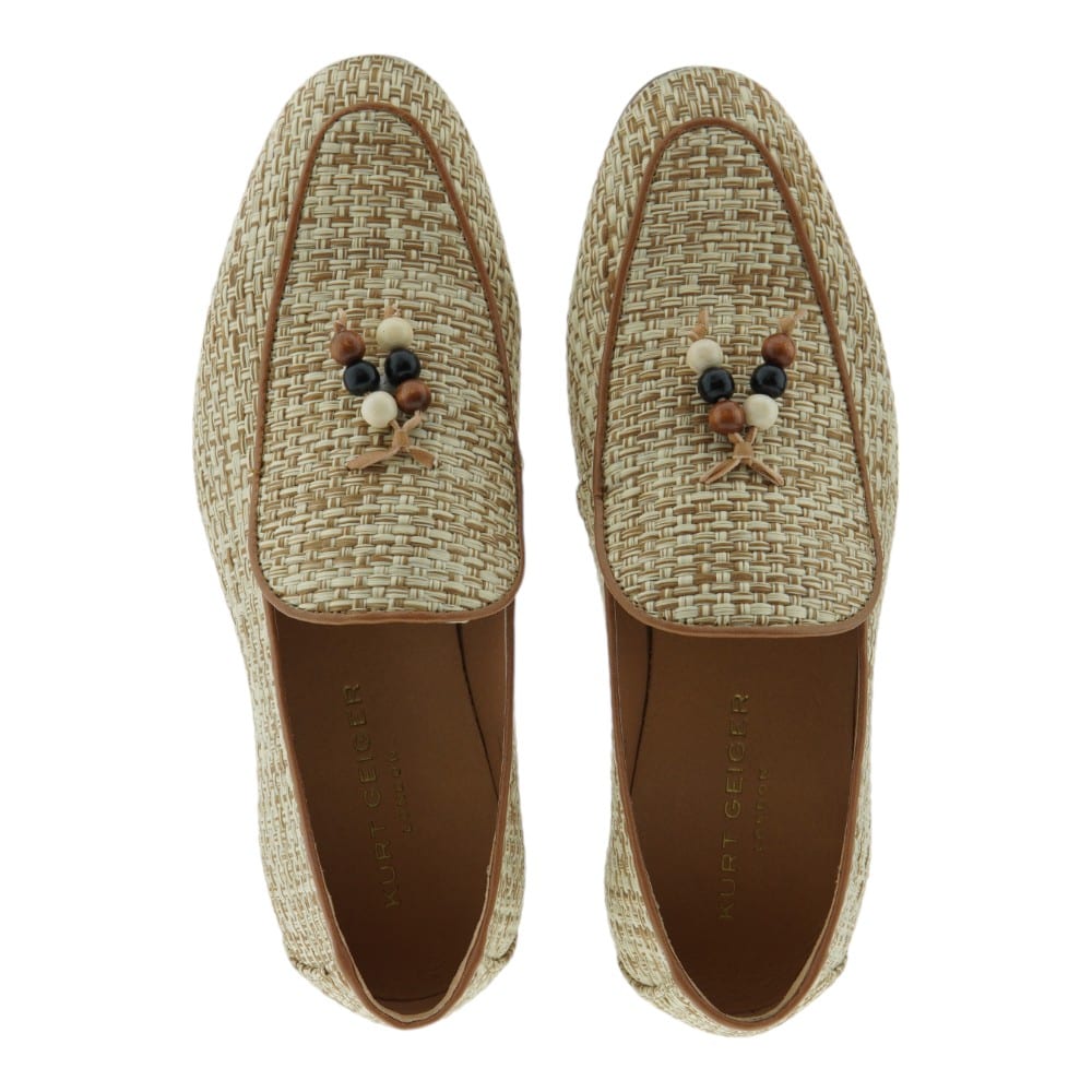 Mocasines Tejidos Rafia Hombre Kurt Geiger con Detalles de Cuentas | Gallery Carrile foto 2