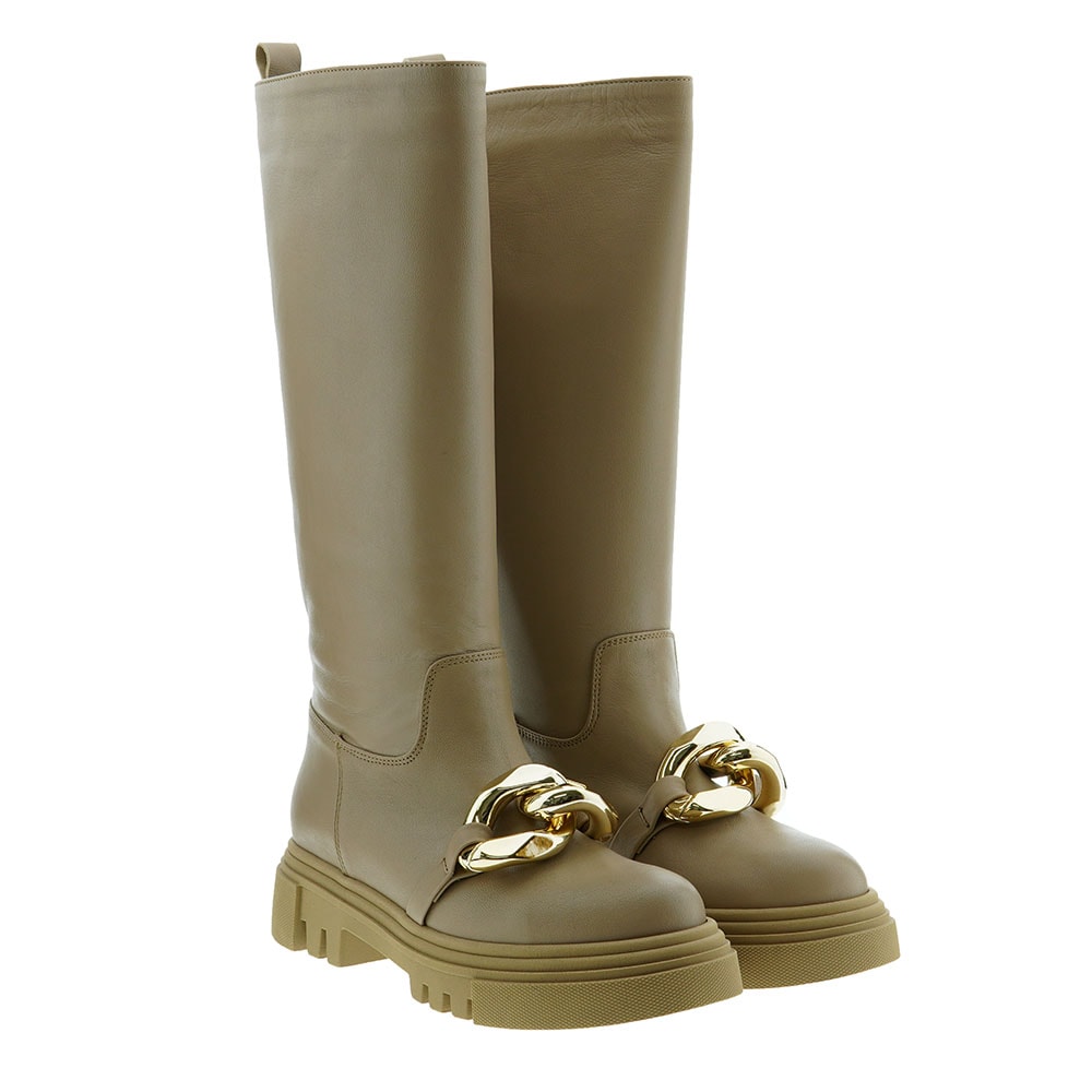 Bota alta piel cadena Jeannot HJ537