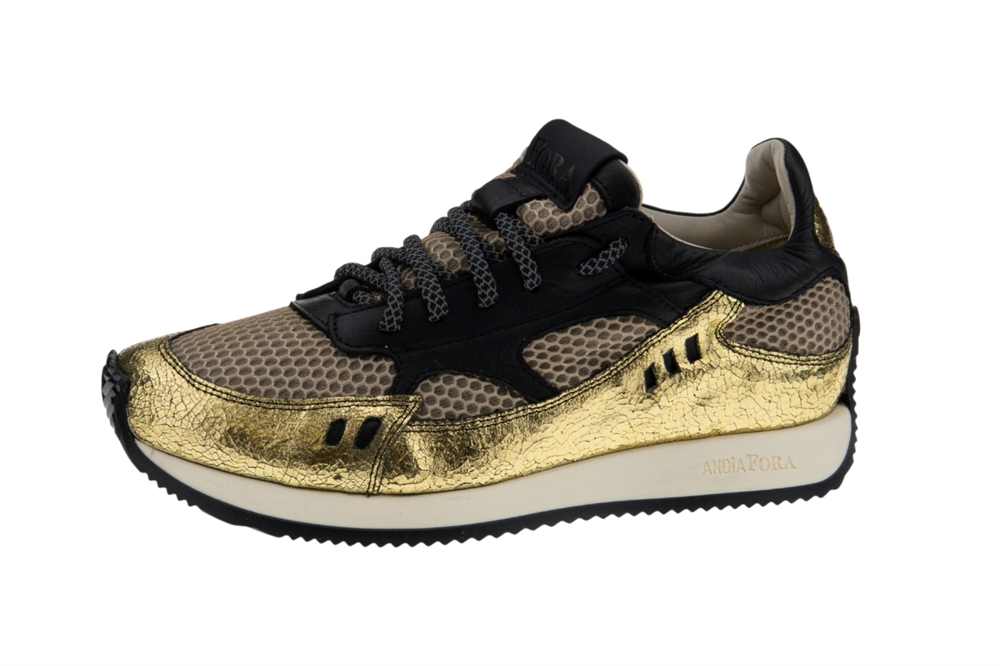 Sneakers doradas mujer – Andia Fora foto 3