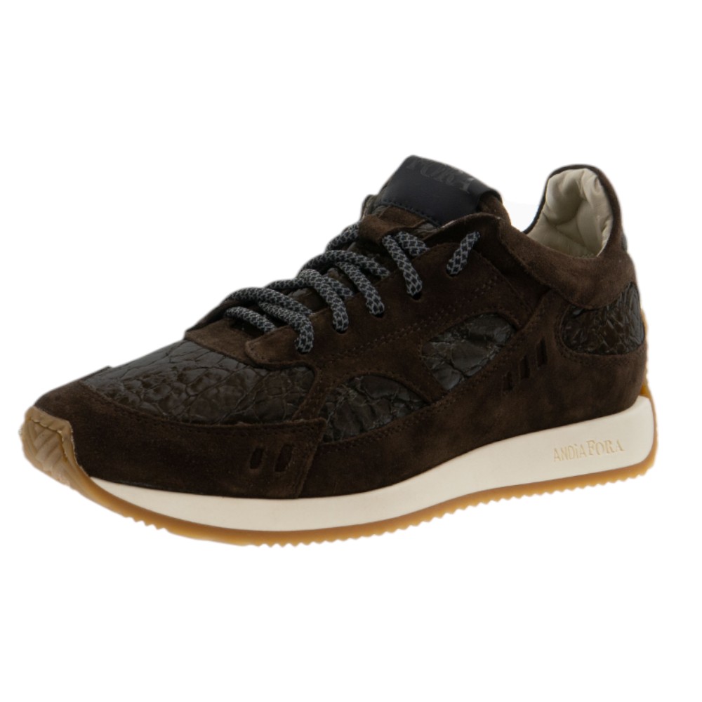 Sneakers marrones mujer Andia Fora – Diseño exclusivo en piel foto 3