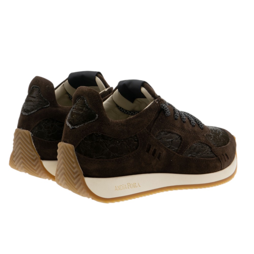 Sneakers marrones mujer Andia Fora – Diseño exclusivo en piel foto 4