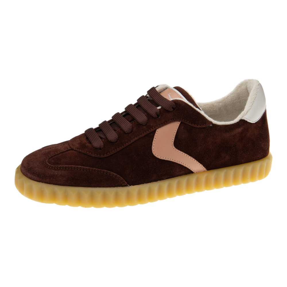 Sneakers burdeos mujer Voile Blanche con detalles en piel rosa foto 3