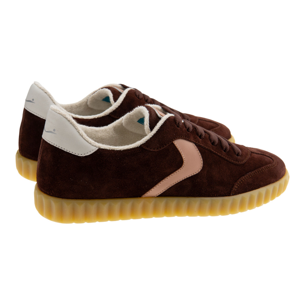 Sneakers burdeos mujer Voile Blanche con detalles en piel rosa foto 4