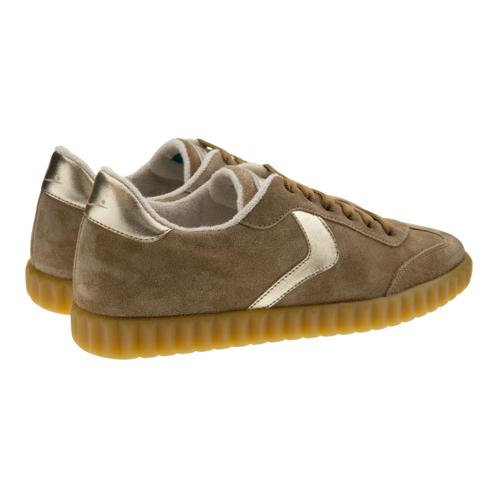 Zapatillas mujer sneakers Voile Blanche Cabal beige y dorado foto 4