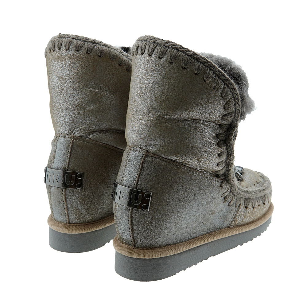 Bota cuña pelo cristales Mou Inner Wedge Front Heart Patch foto 4