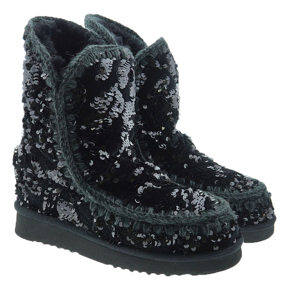 Botas australianas lentejuelas cuña Mou Wedge Iridiscent Sequins