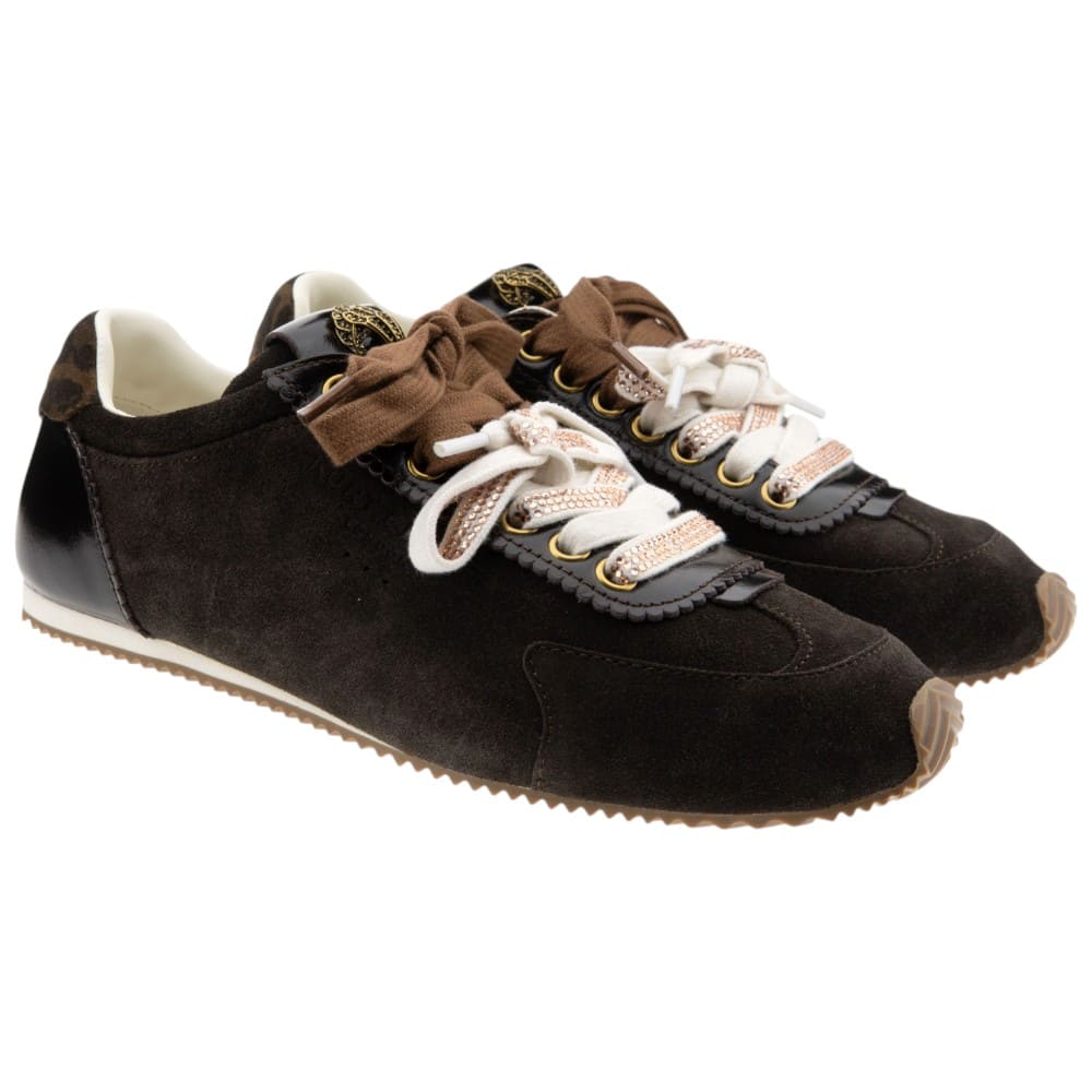 Zapatillas mujer vestir ante marrón Kurt Geiger Islington Sneak