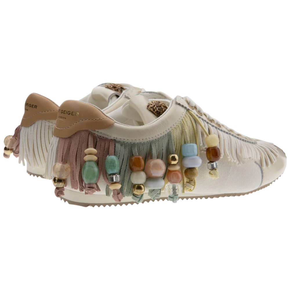 Zapatillas piel blancas adornos colores Kurt Geiger | Carrilé foto 4