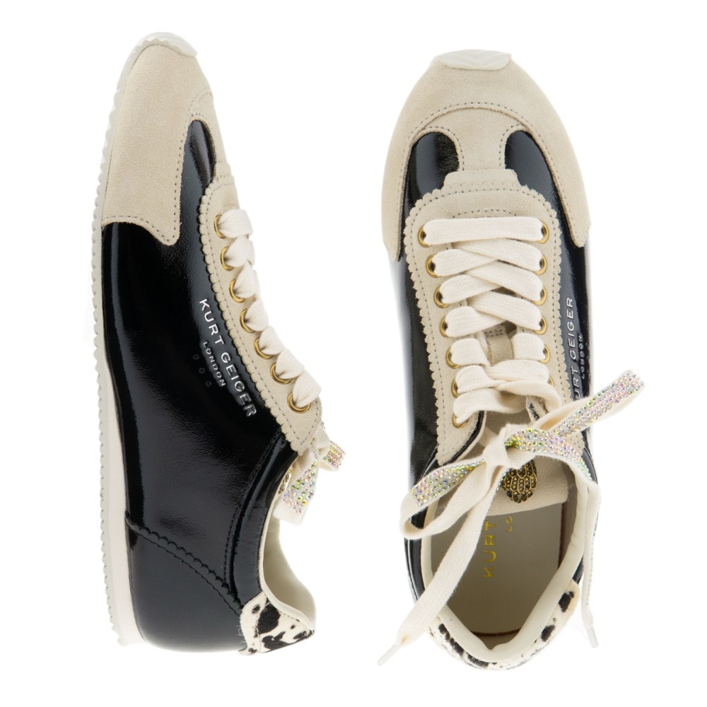 Sneakers vestir mujer charol Kurt Geiger con cordones joya | Carrilé foto 2