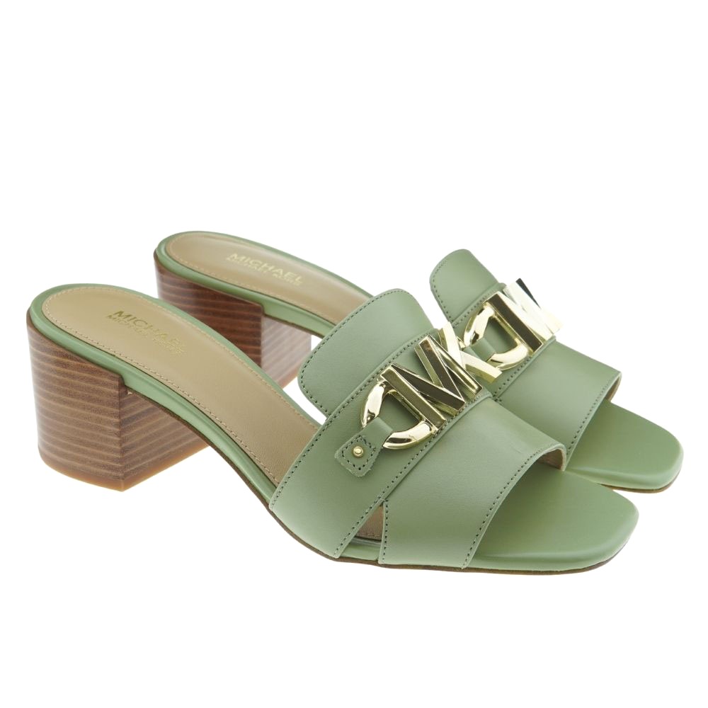 Sandalias pala tacón logo Michael Kors Izzy Mule