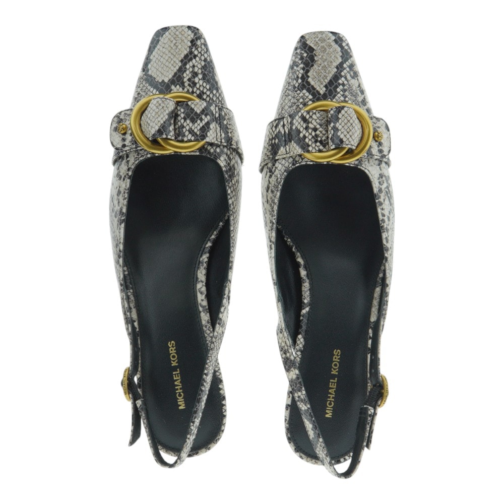 Zapato destalonado tacón bajo serpiente Michael Kors foto 2
